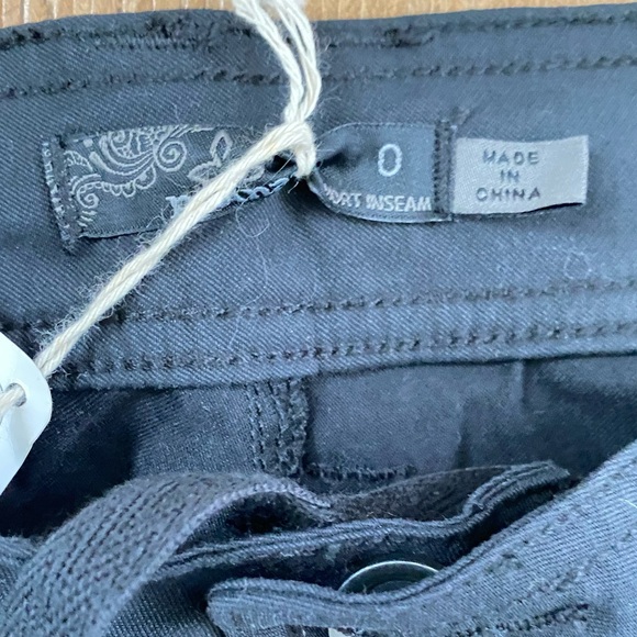 PrAna Black Halle Pant Zion Size 0 Short Inseam Relaxed Fit Mid Rise NWT - Picture 6 of 10